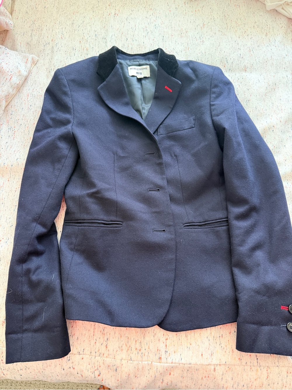 Womens Uniqlo ines de la fressange Navy Tailored Blazer Jacket